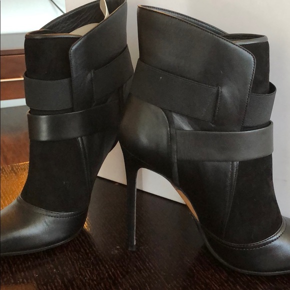 Balmain Anais Black Stiletto Ankle Boot 37.5 - Picture 3 of 4